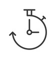 clock and arrow icon pixel perfect outline design vector image vector image