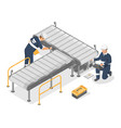 industry production line factory conveyor service vector image
