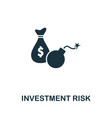 investment risk icon symbol creative sign from vector image