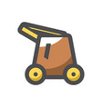 medieval siege tower icon cartoon vector image vector image