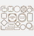 set assorted vintage frames vector image vector image