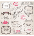 set calligraphic design elements vector image vector image