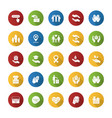 charity flat design long shadow glyph icons set vector image vector image