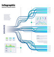 flow chart process tree infographic vector image vector image