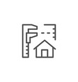 house project line icon vector image