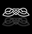 scandinavian viking ornaments on black background vector image
