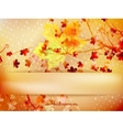 autumn leave made of triangles eps 10 vector image