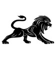 black lion sign vector image vector image