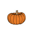 pumpkin handdrawn design template isolated vector image vector image