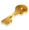 3d golden key vector image vector image