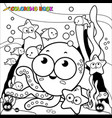 octopus and fish swimming underwater vector image