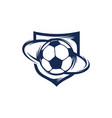 soccer logo design creative football vector image vector image