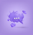 3d speech bubble realistic icon speech boxes vector image vector image