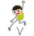 a boy jumping vector image