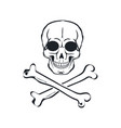 scull and crossbones sign vector image