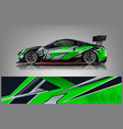 sport car racing wrap design vector image