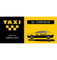 taxi firm name card vector image vector image