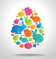 easter eggs vector image vector image