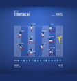 football soccer match lineups infographic vector image vector image