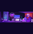 gamer tournament night cartoon vector image vector image