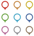 set of circle pointers in the colors of the rainb vector image vector image