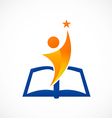 success student school logo vector image