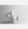toilet room equipment 3d realistic mockup vector image