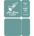 aero show ticket vector image vector image