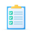 clipboard and check marks vector image vector image
