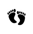foot palm icon silhouette design template isolated vector image vector image
