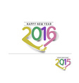 happy new year 2016 vector image