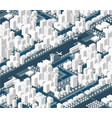 isometric city with skyscraper vector image vector image