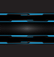 abstract dark grey circle mesh banner blue black vector image vector image