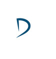 d letter alphabet font logo vector image vector image