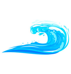 Ocean wave isolated flat Royalty Free Vector Image
