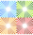 starburst sunburst circular pattern in 4 color vector image