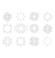 sunburst vintage set vector image