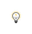 tech idea and light bulb icon logo design vector image