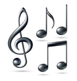 treble clef with notes vector image