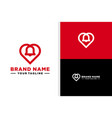 alarm love logo bell negative space editable vector image