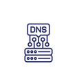 dns line icon on white vector image