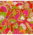 hand drawn seamless pattern with floral elements vector image