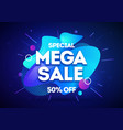 mega shopping day sale banner background vector image vector image