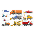snow removal winter machine snowplow vector image