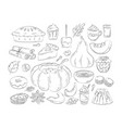 hand drawn pumpkin dish vector image vector image