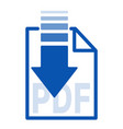 isolated blue arrow icon button with white paper vector image vector image