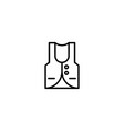 vest jacket icon vector image vector image