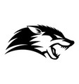 angry wolf icon vector image