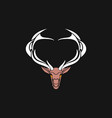 deer head logo design vector image vector image
