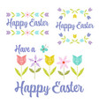 hand drawn pastel happy easter graphics vector image vector image